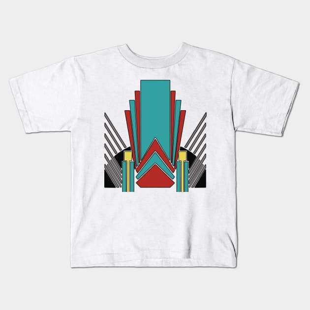 Art Deco Design Kids T-Shirt by Vix45